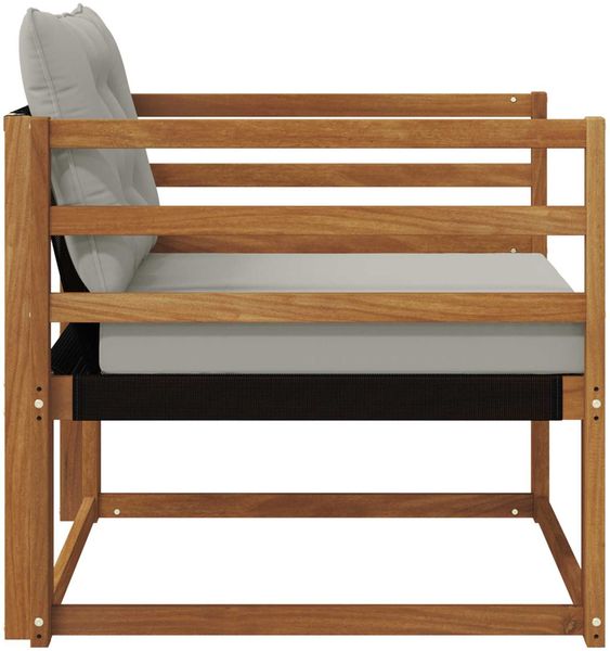 vidaXL Outdoor-Sofagarnitur Massives Akazienholz und Textilene Natur 3436311 Bild 6