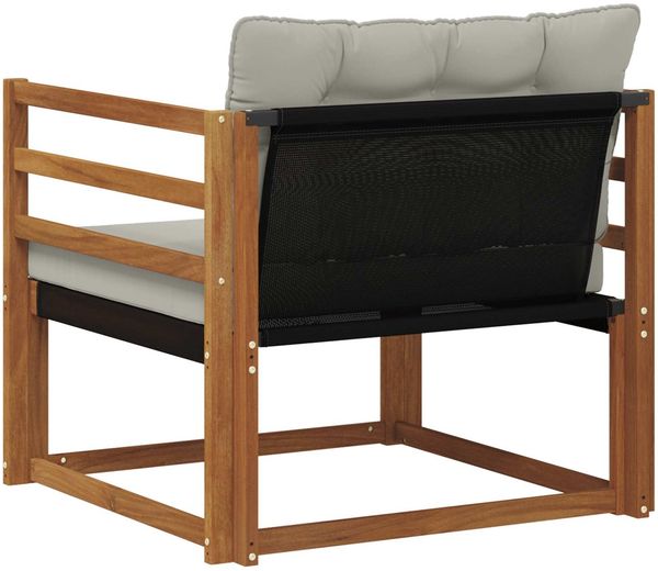 vidaXL Outdoor-Sofagarnitur Massives Akazienholz und Textilene Natur 3436311 Bild 7