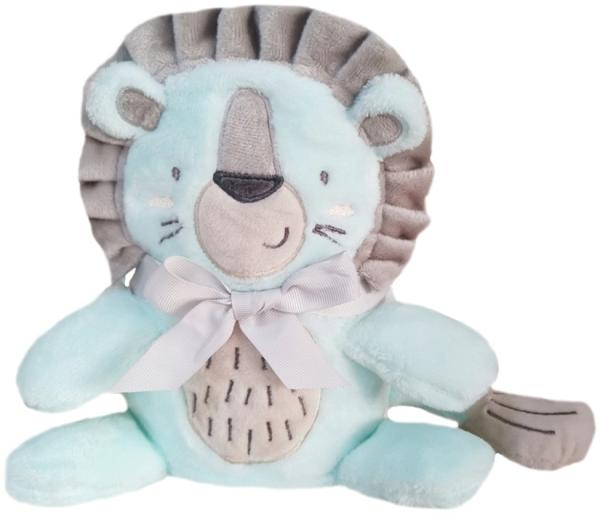 Kikkaboo Babydecke Fleece 3D Tierstickerei, Größe 100x75 cm, Kuscheltier hellblau