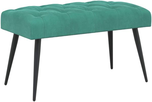 vidaXL Bank mit Knopfheftung Türkis 80 x 40 x 46 cm Samt 42038567