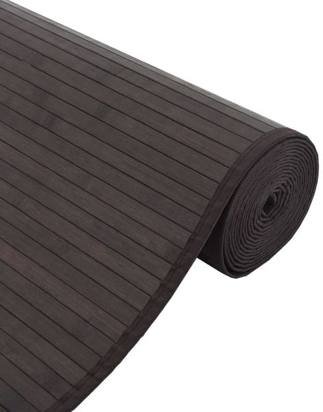 vidaXL Teppich Rechteckig Dunkelbraun 70x300 cm Bambus 376881 Bild 4
