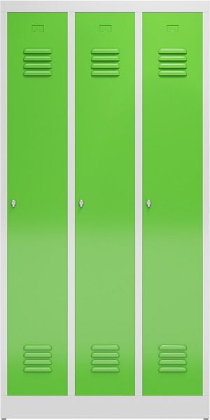 Steelboxx Spind 3er Spind Spindschrank Kleiderspind 180x90x50cm (1-St) Komplett verschweißt und montiert- keine Montage erforderlich