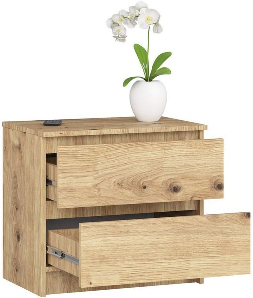 Raumhirsch Furniture Kommode mit 2 Schubladen 60 cm breit Holz Schrank, Highboard / Kommode 60 cm, Sideboard Organizer für jeden Raum