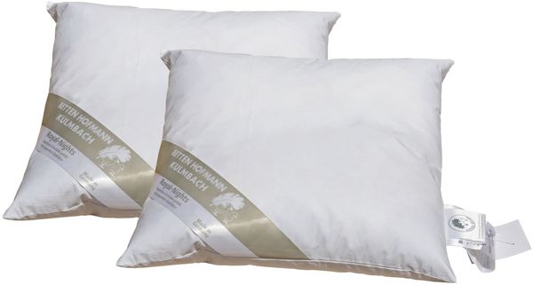 2 Stück Betten Hofmann Kopfkissen 45x45 Kleinkissen Kuschelkissen 30% Daunen 250 g