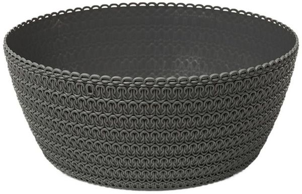 Heimwerkercenter Pflanzschale MePla - Schale Jersey - wetterfestes Pflanzgefäßø24cm - anthrazit