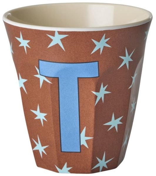 rice Becher Rice Melamin Buchstabenbecher A–Z – Melamin Becher mit Sternen, 1-tlg, Melamin