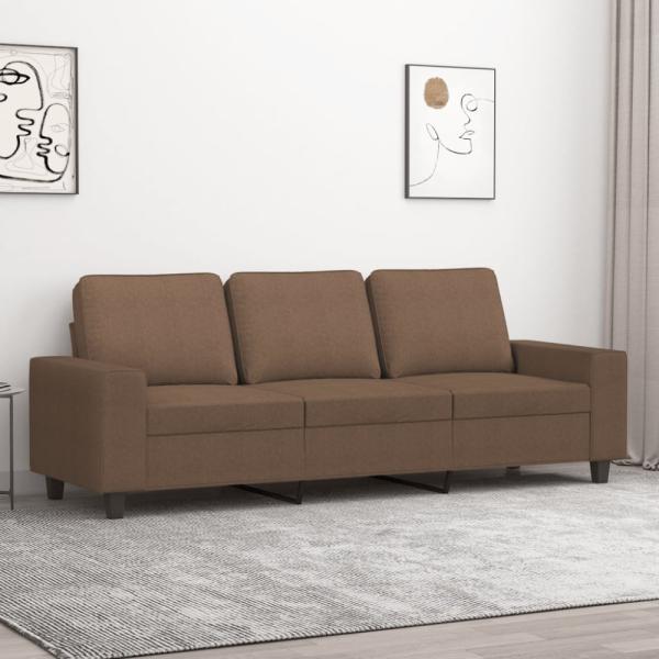 vidaXL 3-Sitzer-Sofa Braun 180 cm Stoff 359402