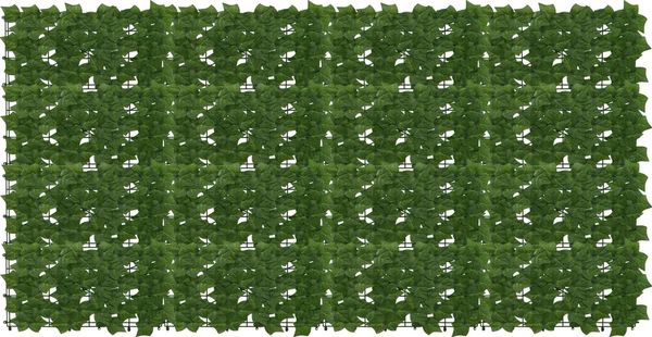 vidaXL Balkonsichtschutz mit Blättern Grün 200x100 cm 42040657