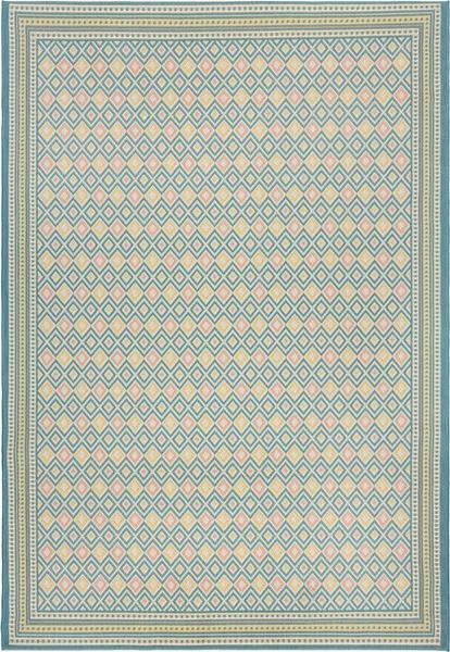 Kadima Design Outdoor-Teppich in Pastell, Geometrisch, pflegeleichter & rutschfester – "Ravenglass". 200x290 cm
