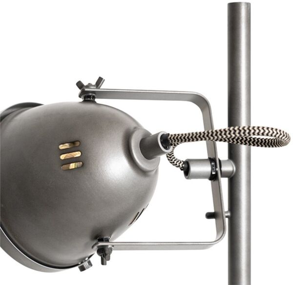 Qazqa Stehlampe Emado, ohne Leuchtmittel, GU10, Stahl, Industrie, Stahl, 2-flammig