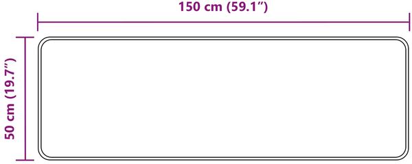 vidaXL Teppichläufer MARSA Grau 50 x 150 cm Polyester und PVC 42023183 Bild 7