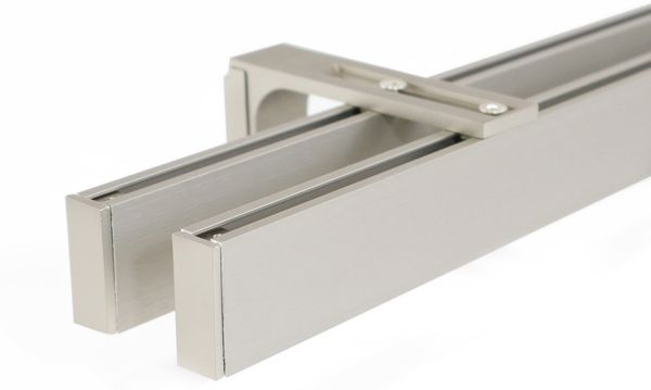 Deco-Raum® Gardinenschiene Innenlauf Loft | Größe: 70cm | Material: Aluminium | Farbe: Edelstahl-optik