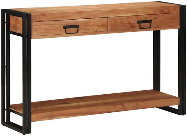 Konsolentisch, Beistelltisch, Konsole Braun 120 x 33 x 75 cm Massivholz Akazie