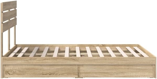 vidaXL Aufbewahrungsbett Sonoma-Eiche 160 x 200 cm Holzwerkstoff 3411555 Bild 9