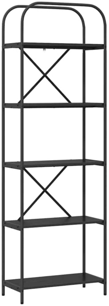 vidaXL Bücherregal Schwarz Eichen-Optik 60 x 30 x 183 cm Holzwerkstoff 879851