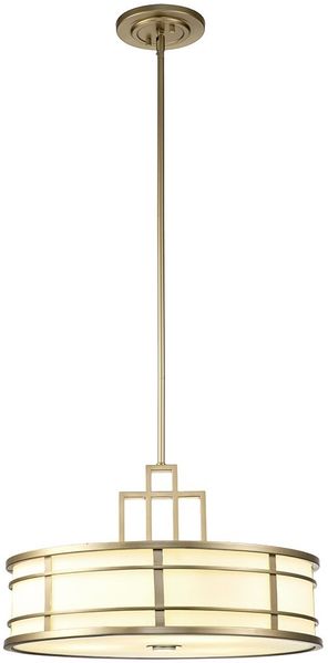 Elstead Fusion 3 Light Pendelleuchte 3-flammig messing natur lackiert E27