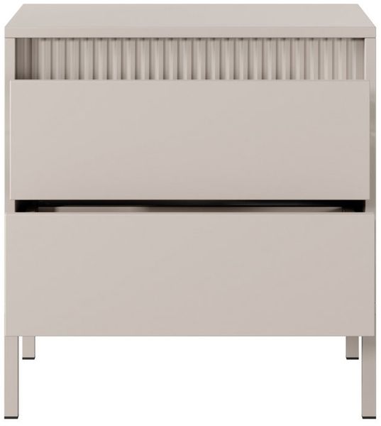 yourhouse24 Nachttisch mit 2 Schubladen SENSO, Nachtschrank mit Lamellen Bild 2