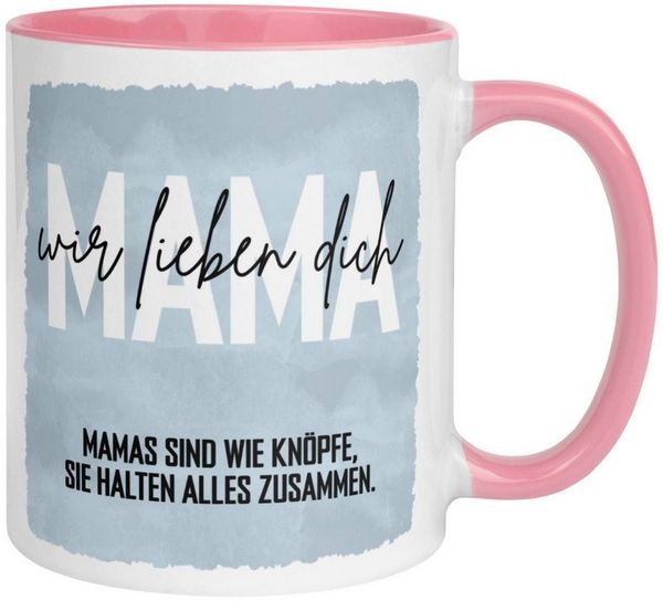 Momentals Tasse Mama – „Wir lieben Dich“ – Beste Mama Geschenk Becher zum Geburtstag, Gratis Versand · Links-&Rechtshänder · Spülmaschinenfest