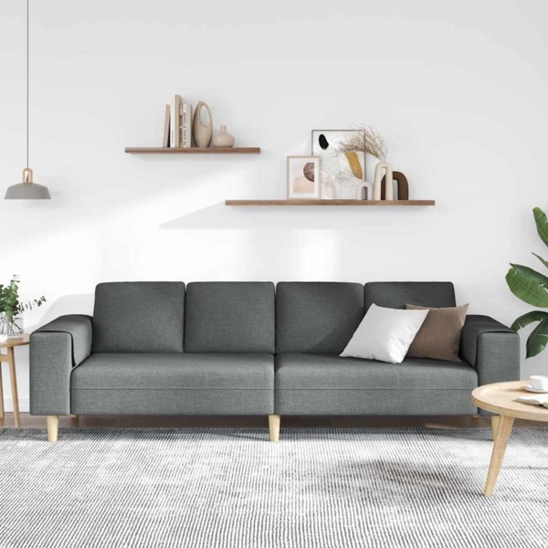 vidaXL Sofa Set, Stoff dunkelgrau