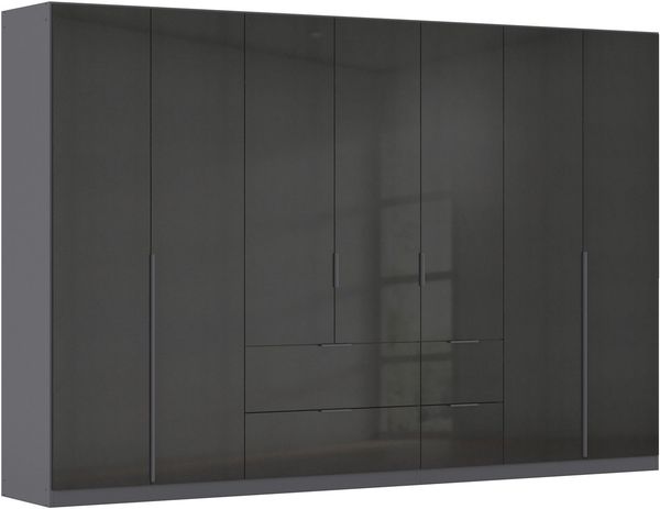 OTTO home Drehtürenschrank Kleiderschrank Schrank Garderobe AGORDO mit Dekor- oder Hochglanzfront (in zwei Griff-Farben, Breiten 91-360 cm) mit Außenschubkästen, in 7 Breiten und 2 Höhen MADE IN GERMANY