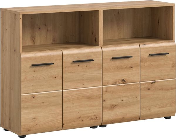 welltime Badmöbel-Set FLORENZ, TOPSELLER!, 2-teilige Badkombination, hochwertige MDF-Front, (Set, 2-St, 2-teiliges Set bestehend aus: 2 Midischrank breit), Bad-Kombination, Bad-Möbel, Badezimmer, Kombination, Kombi