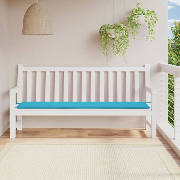 vidaXL Gartenbank-Auflage Türkis 200x50x4 cm Stoff 361207