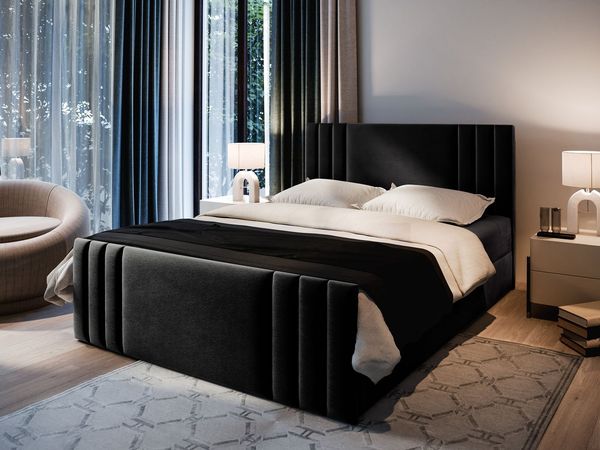 Masseno Boxbett KANES 180x200 cm mit Bonell Matratze und Topper