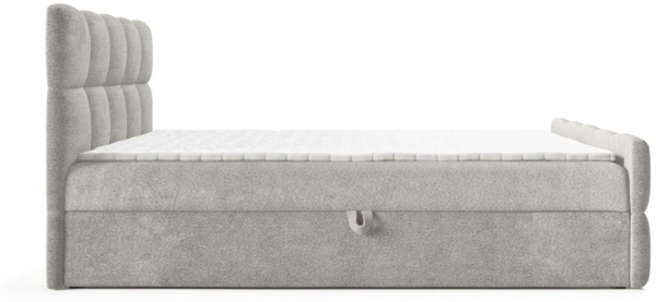 Boxspringbett Schlafzimmerbett SATINE 140x200cm Stoff Coral Beige Bild 3