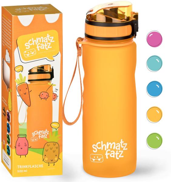 schmatzfatz Trinkflasche Sportflasche 500 ml 24 cm Tritan Orange