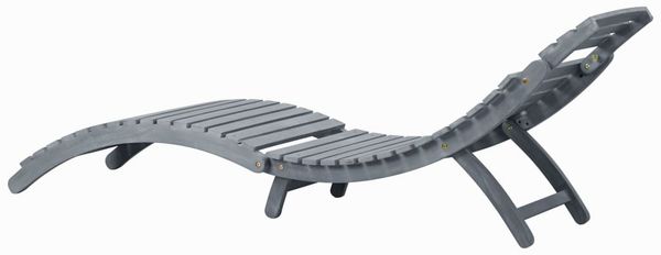 vidaXL Sonnenliege Grau Massivholz Akazie 45959 Bild 4
