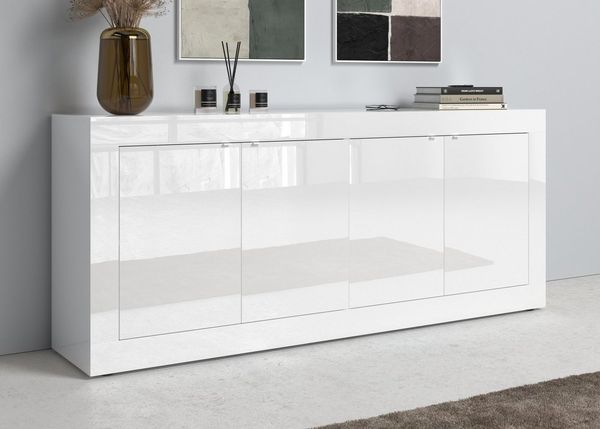 Sideboard 'BASIC', weiß Hochglanz lack, 207 cm