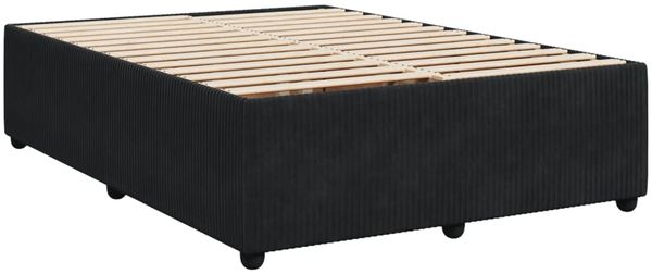 vidaXL Boxspringbett mit Matratze Schwarz 140x200 cm Samt 3292372 Bild 8