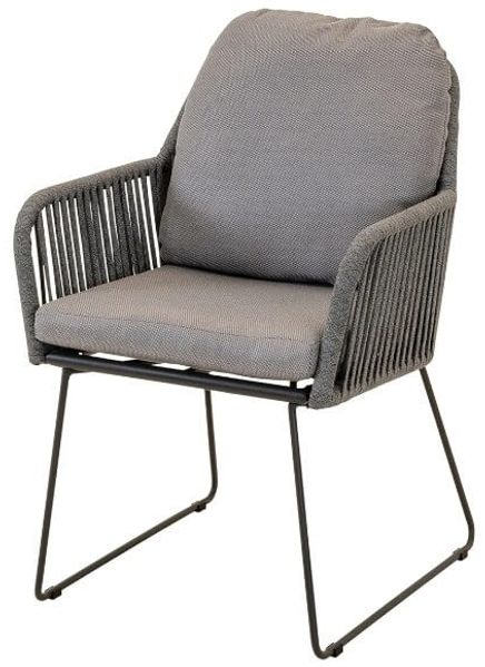 Lesli Living Riff Dining Gartenstuhl Rope grau