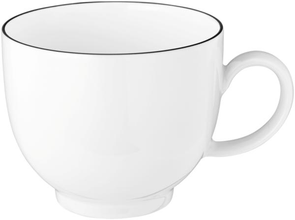 Kaffee-Obertasse 0,22 l Lido Black Line Seltmann Weiden Kaffeetasse - MikrowelleBackofen geeignet, Spülmaschinenfest