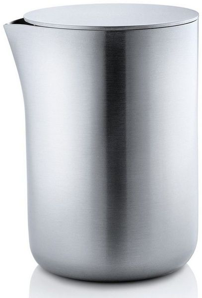 Blomus Basic Milchkännchen, mit Edelstahldeckel, Milchkanne, Sahnekännchen, Kanne, Edelstahl, 250 ml, 63620