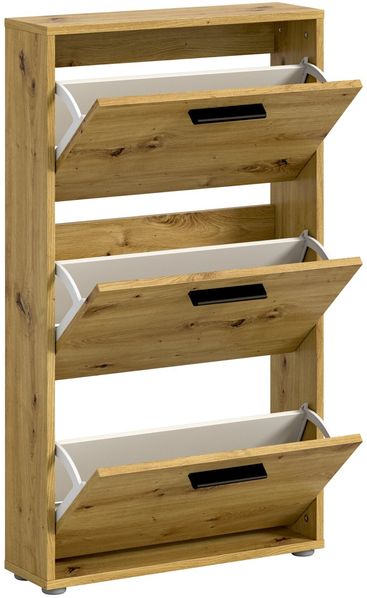 Carryhome 'SAM' Schuhkipper, Holznachbildung Eiche Artisan, 59 x 103 x 17 cm, mit 3 Klappen Bild 10
