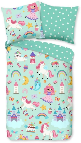 good morning Babybettwäsche Fantastic, Renforcé, 2 teilig, Baumwolle, Renforcé, Wendeoptik, Kind, Baby, Mädchen, Fantasie