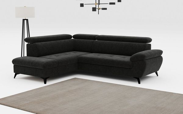 COTTA Ecksofa Hudson L-Form, mit Kopfteilverstellung, wahlweise mit Bettfunktion & Bettkasten