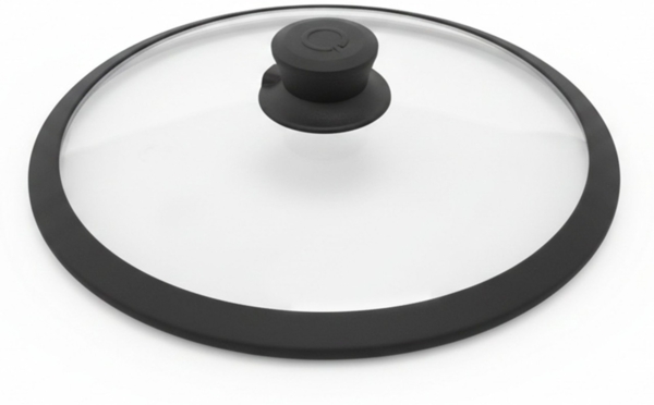 Gastrolux Deckel mit Silikonring 28 cm, Anthrazit Glasdeckel 28cm