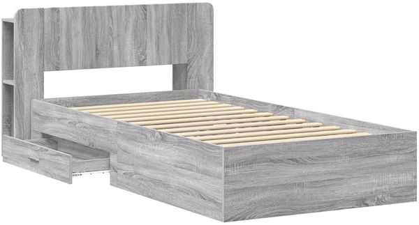 vidaXL Bettgestell mit Stauraum Grau Sonoma 80 x 200 cm Holzwerkstoff 3433704 Bild 4