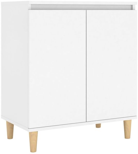 Sideboard, Kommode mit Massivholz-Beinen Weiß 60x35x70 cm Holzwerkstoff j2034p