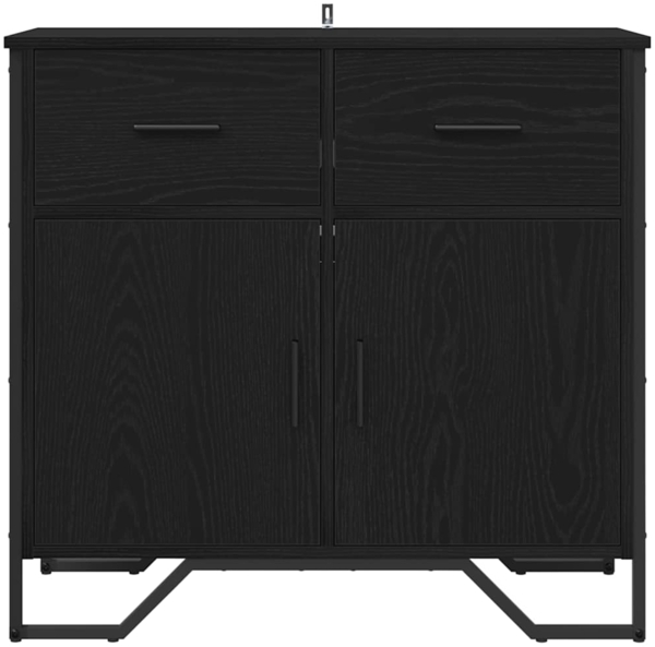 vidaXL Sideboard Schwarz Eichen-Optik 79.5 x 35.5 x 74.5 cm 883568 Bild 5