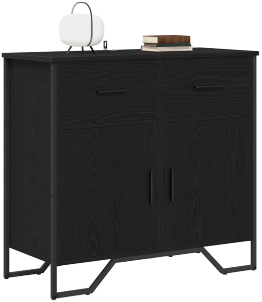 vidaXL Sideboard Schwarz Eichen-Optik 79.5 x 35.5 x 74.5 cm 883568 Bild 2