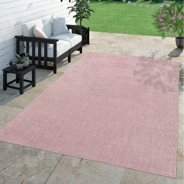 TT Home Teppich, Rechteckig, Höhe: 4 mm, Teppich Outdoor Wohnzimmer Esszimmer Balkon Wetterfest