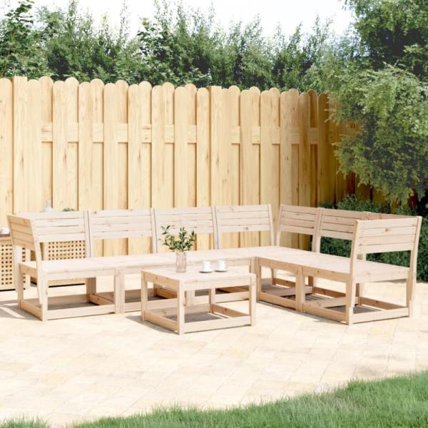 vidaXL 6-tlg. Garten-Sofagarnitur Massivholz Kiefer 3217015