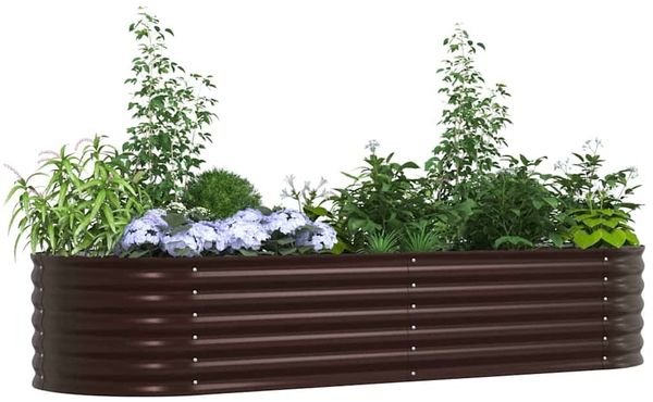 vidaXL Hochbeet Braun 240 x 80 x 44 cm Stahl 42008139 Bild 3