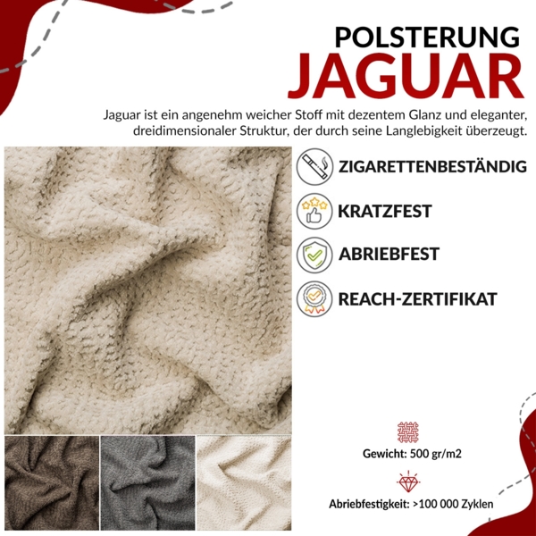 Boxspringbett mit Multipocket-Matratze und Topper, Doppelbett, Struktur dekostoff, Polsterbett mit Bettkästen - JAGUAR - 200 x 200 cm - Braun Struktur - H3 Bild 7