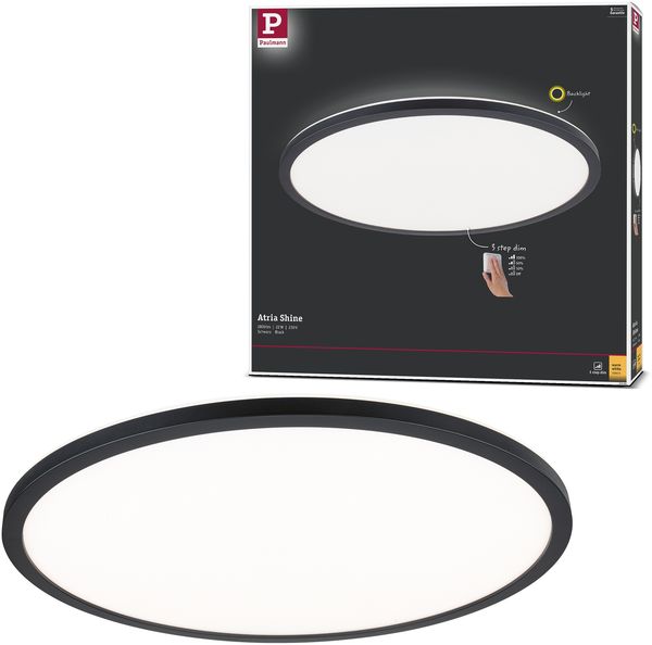 Paulmann No. 70999 LED Panel Atria Shine 420mm 3000K 22W Schwarz dimmbar Bild 4