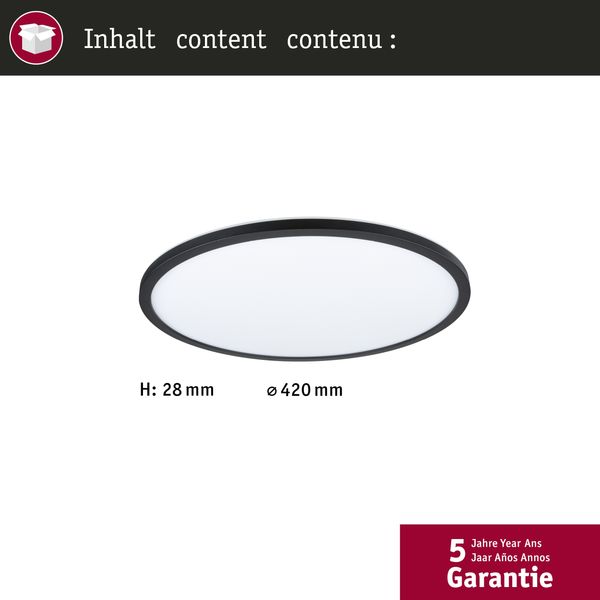 Paulmann No. 70999 LED Panel Atria Shine 420mm 3000K 22W Schwarz dimmbar Bild 2