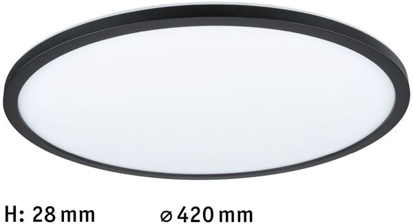 Paulmann No. 70999 LED Panel Atria Shine 420mm 3000K 22W Schwarz dimmbar Bild 3